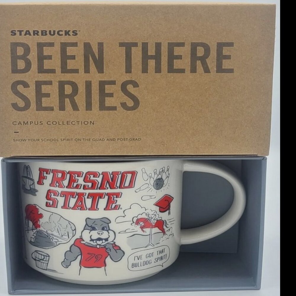 New Starbucks Fresno State Bulldogs Campus Collection 14 oz Collectible Mug